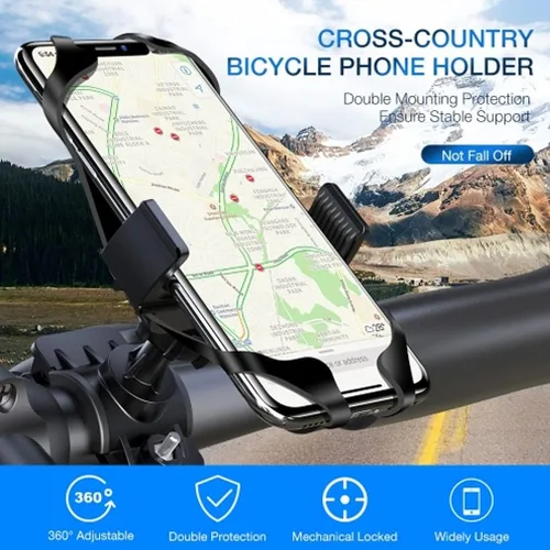 Miniatura 2 de Soporte de bicicleta para manubrio para teléfonos Pixel 7/Pro/6a/6/Pro - Soporte de silicona para bicicleta Correa antideslizante a prueba de golpes