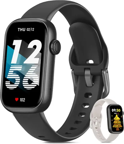 Miniatura 11 de Rastreador de actividad física para hombres y mujeres, frecuencia cardíaca 24/7, SpO2 y monitor de sueño, reloj de salud, contador de pasos