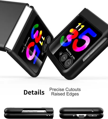 Miniatura 5 de Feitenn Funda para Moto Razr Plus, protector de pantalla para Moto Razr Plus, funda delgada de policarbonato duro a prueba de golpes con película