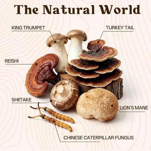 Miniatura 3 de Café instantáneo de hongos con melena de león y cordyceps - Enfoque y apoyo energético, refuerzo inmunológico y cognitivo, polvo alternativo de café