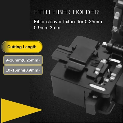 Miniatura 5 de Cuchilla de fibra óptica TM27: cuchilla de fibra óptica de alta precisión con 16 puntos de escisión y 48000 Cleaves, soporte 3 en 1 para fibra