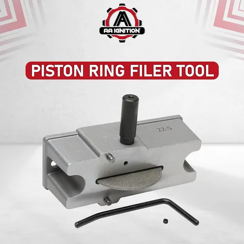 Miniatura 5 de AA Ignition Herramienta de llenado de anillo de pistón - 66785, 66786 Filer manual de anillo de pistón - con muela abrasiva de carburo de grano 120