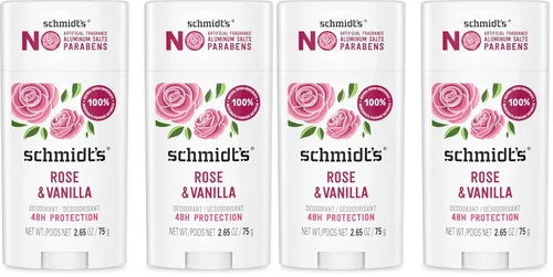 Miniatura 9 de Schmidt's Desodorante vegano sin aluminio, rosa y vainilla con protección contra olores las 24 horas, 2 unidades para mujeres y hombres