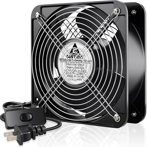 Miniatura 11 de GDSTIME Ventilador Axial de 90mm, 110V 120V CA, 92 mm x 92 mm x 25 mm, de rodamiento de bolas doble con cable de alimentación para proyectos
