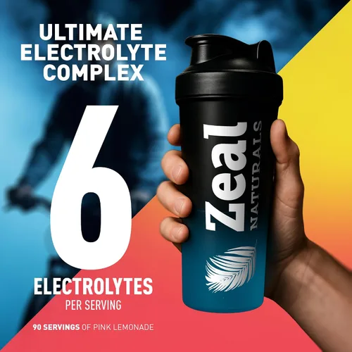 Miniatura 4 de Zeal Electrolyte Powder - 90 porciones Polvo de electrolitos Keto Cero azúcar, BCAAs, vitaminas B Potasio, zinc, magnesio Polvo