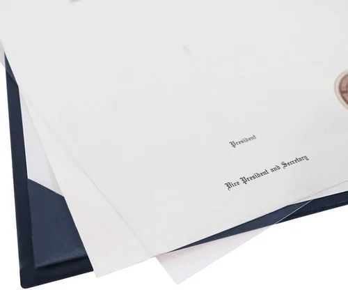 Miniatura 5 de GraduationMall Cubierta impresa para diploma para certificado 8.5 x 11 pulgadas, real, paquete de 1 Azul marino