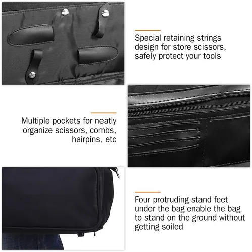 Miniatura 3 de FILFEEL Bolsa de transporte para peluquería, gran capacidad, equipo de peluquería profesional, herramienta de peluquería, bolsa de mensajero