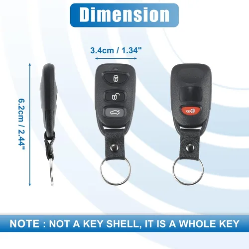 Miniatura 5 de X AUTOHAUX 4 botones de entrada sin llave de coche control remoto llavero de proximidad Smart Fob NYOSEKS-TF10ATX para Kia Optima 2011-2013 315MHz