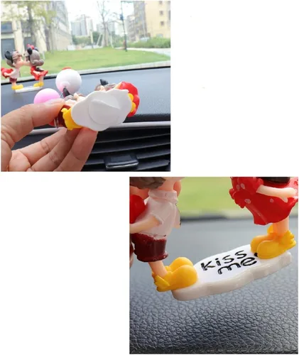 Miniatura 4 de Lindos adornos para coche, decoración de automóvil, figuras de acción de dibujos animados para parejas, decoración interior de automóvil, linda 1