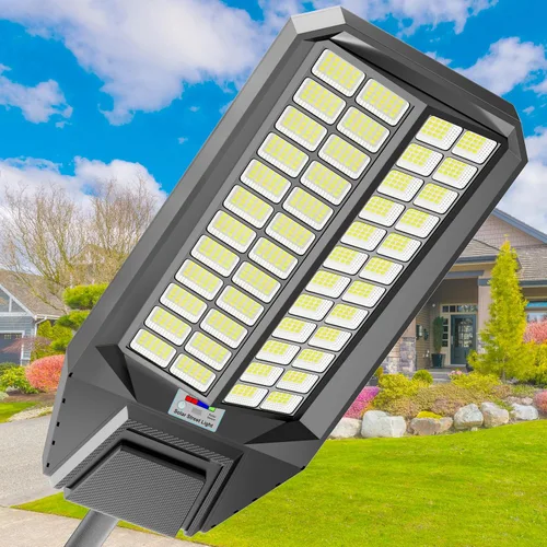 Miniatura 10 de Luz de calle solar de 9000 W, luces solares de calle al aire libre 120000 LM, luz de estacionamiento comercial 7000 K, luces de inundación