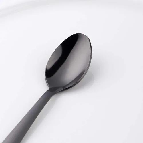 Miniatura 5 de Juego de 12 cucharas de café Demitasse de acero inoxidable, mini cuchara de 4.5 pulgadas, pequeñas cucharas de espresso para café, azúcar, postre