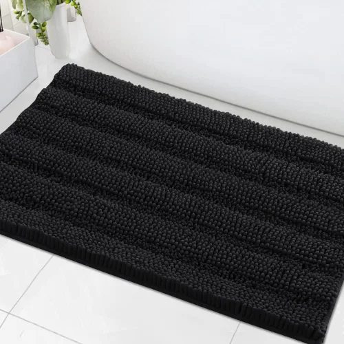 Miniatura 7 de H.VERSAILTEX - Alfombras de baño, juego de 2 piezas, alfombra de contorno para baño, juego de alfombras para inodoro, alfombra antideslizante