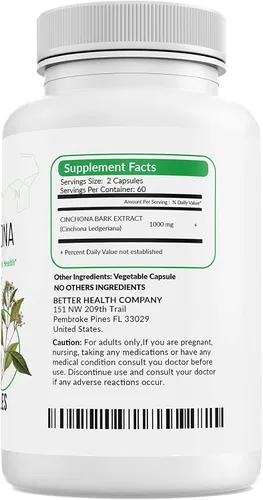 Miniatura 2 de Suplemento herbario de extracto de corteza de quinina y cinchona para apoyo gastrointestinal y oral, mejora el sistema inmunológico, alivio