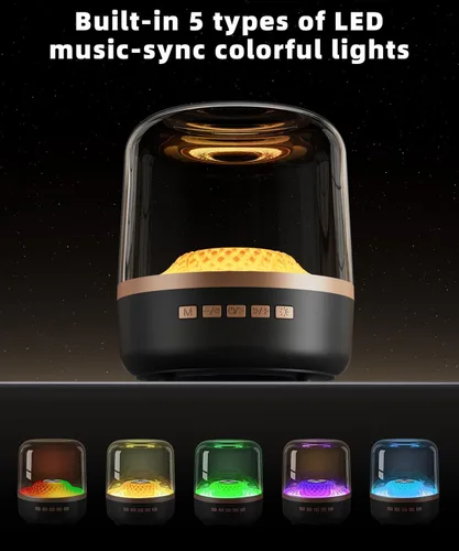 Miniatura 12 de Altavoz Bluetooth con sonido HD y luces, inalámbrico portátil, batería de larga duración, emparejamiento TWS, para el hogar, fiesta, al aire libre