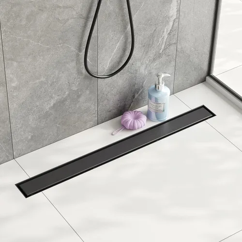 Miniatura 17 de Neodrain Drenaje lineal de ducha de 12 pulgadas con cubierta plana y de inserción de azulejos 2 en 1, drenaje de piso de ducha rectangular de acero
