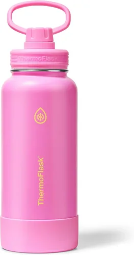 Miniatura 22 de ThermoFlask Botella de agua aislada con tapa de boquilla, a prueba de fugas, botella de agua de acero inoxidable para bebidas frías y calientes