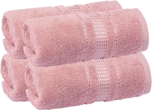 Miniatura 56 de Melissa Linen Toallas de Punta de Dedos Paquete de 4, 100% Algodón Turco, Toallas de Mano Pequeñas para Cuerpo y Cara, 12 x 18 pulgadas, Suaves