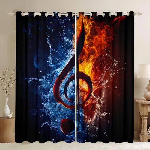 Miniatura 20 de Cortinas opacas de damasco negro para adultos, 30-50 % cortinas barrocas victorianas antiguas de 38 pulgadas de ancho x 54 pulgadas de largo, Multi