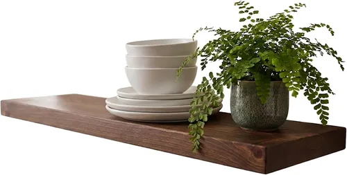 Miniatura 23 de joelsantiques Estantes flotantes de madera de 24 pulgadas para pared, 24 x 10 x 2 pulgadas, madera natural maciza de alta gama, soporte resistente