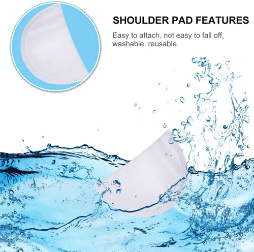 Miniatura 4 de ARTIBETTER 1 par de almohadillas de hombro de esponja almohadillas de hombro de costura antideslizantes protectores de hombro blanco