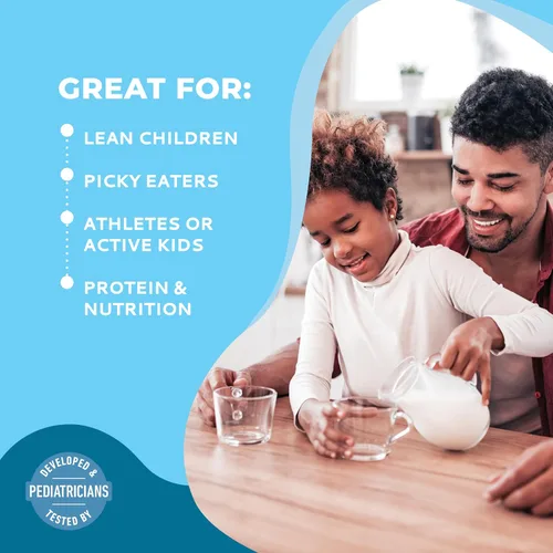 Miniatura 4 de Healthy Heights Grow Daily Kids - Mezcla de bebida proteica (chocolate) - Batido alto en proteínas para niños de 3 años, 10.6 onzas
