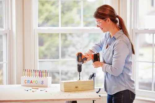 Miniatura 7 de BLACK+DECKER Kit de taladro inalámbrico de 20V MAX con batería, cargador, incluye broca de taladro de doble cara (BCD702C1)