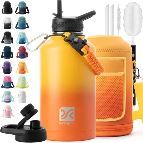 Miniatura 94 de DYSANKY Botella de agua aislada de 32 onzas, metal al vacío de acero inoxidable grueso, jarra de agua deportiva portátil para gimnasio y senderismo