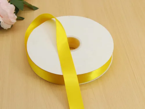 Miniatura 5 de Flower Boutique - Cinta de satén de 1 pulgada, 0.984 in, 100 yardas, cinta amarilla de doble cara de lazo de seda para Navidad, manualidades