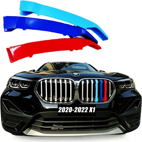 Miniatura 10 de Insertos de parrilla automotriz para BMW X1 F48 2016-2019 7 vigas, accesorios de parrilla delantera