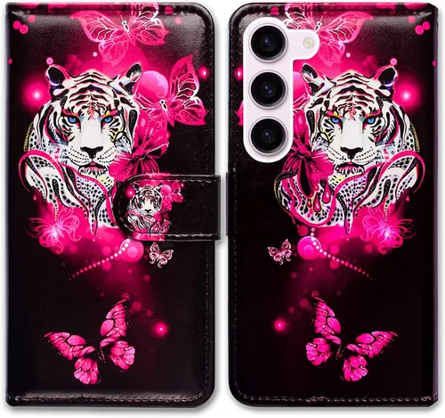Miniatura 14 de Bcov Funda para Samsung S23, diseño de pájaro negro y verde con tapa para teléfono con ranura para tarjeta y soporte para Samsung Galaxy S23