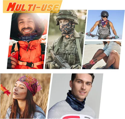 Miniatura 6 de Bufanda tipo mascarilla para hombre y mujer, sin costuras, pañuelo para la cara, pasamontañas, diadema, envoltura para la cabeza, gorro