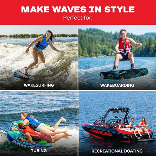Miniatura 4 de Airhead Swoosh Kwik-Dry Neolite Life Jacket, US Coast Goard Approved Type III Life Jacket, Adult and Youth Sizes Rojo