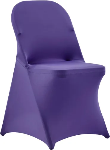 Miniatura 149 de VEVOR 150 fundas blancas para sillas de poliéster y elastano, fundas elásticas para bodas, fiestas, comedor, banquetes, sin pinzas, 150