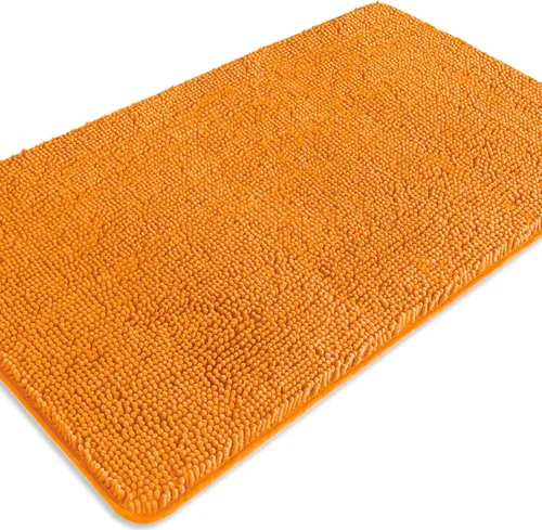 Miniatura 352 de Alfombra de baño pequeña de 12 x 18 pulgadas, lavable y absorbente, antideslizante, alfombra de baño de felpilla gruesa y suave para baño, ducha
