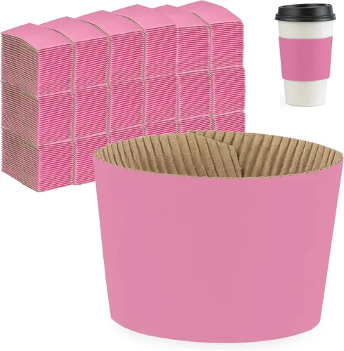 Miniatura 12 de FMP Brands Paquete de 50 fundas de papel de Navidad para tazas de café, fundas desechables de café navideñas para tazas de café desechables de 12