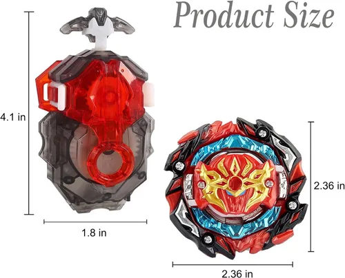 Miniatura 8 de Battling Tops Burst Battle B-188 Guilty Longinus Kr MDS-2 Juguetes Giratorios para Niños con Lanzador Bey Personalizado B-184 (B-188)