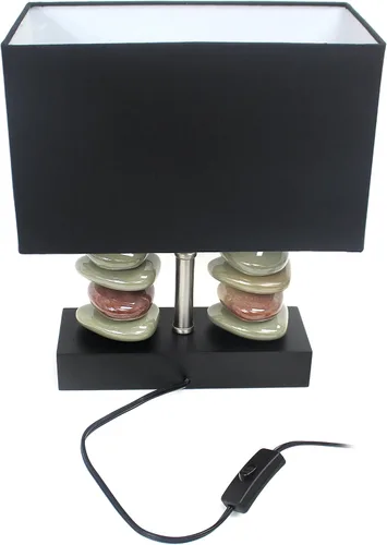 Miniatura 6 de Elegant Designs LT1147-BLK Zen Garden - Lámpara de mesa apilada, color negro