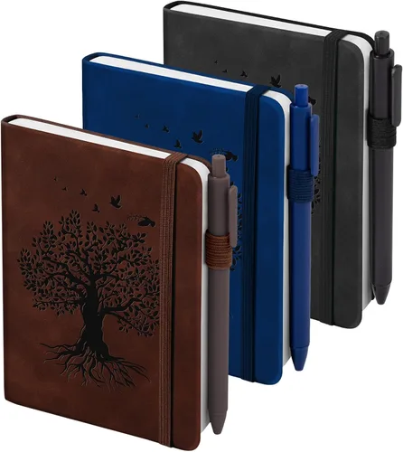 Miniatura 18 de 3 paquetes de cuadernos de bolsillo para diario, A6 pequeño, total 360 páginas, cuadernos para tomar notas, diarios para escritura, mini blocs