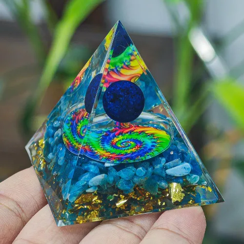 Miniatura 6 de Generador de energía de cristal natural de 2 pulgadas, pirámide de chakras, pirámide, pirámide, herramienta de meditación de yoga, para decoración