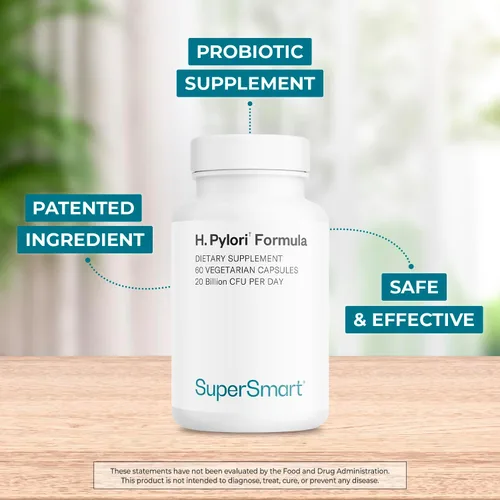 Miniatura 3 de Supersmart H. Pylori Fórmula 20 mil millones de UFC por día (alta potencia) - Probiota patentado Pylopass Lactobacillus Reuteri DSM 17648 Sin OMG