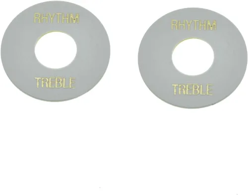 Miniatura 7 de KAISH 2 unids negro con letra dorada LP interruptor de palanca de guitarra placa de ritmo agudos anillo para Les Paul