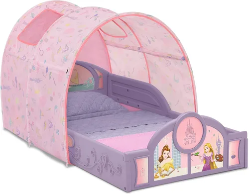 Miniatura 10 de Delta Children - Cama para dormir y jugar para niños pequeños con tienda de campaña, Mickey Mouse de Disney, Azul/Rojo
