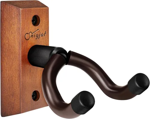 Miniatura 9 de SNIGJAT Percha para guitarra, paquete de 2 soportes de pared para guitarra acústica, bajo, banjo, mandolina, accesorios para instrumentos musicales
