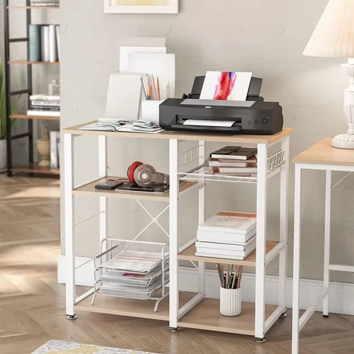 Miniatura 3 de SogesPower Estante de almacenamiento de 3 niveles para cocina, soporte para microondas, organizador de almacenamiento de utilidad, estante