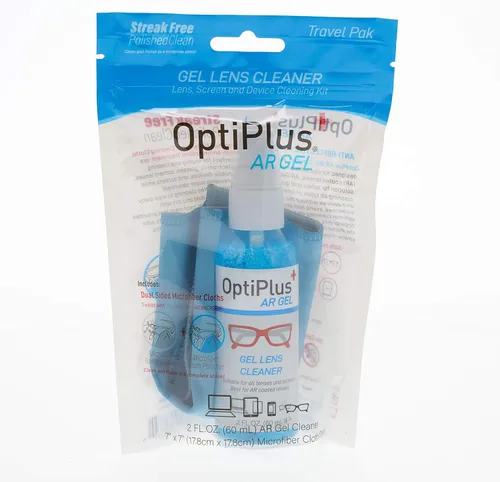 Miniatura 6 de OptiPlus Kit de limpieza de lentes de gel de 2 onzas Limpiador de lentes de gel antirreflectante y paño de microfibra de doble propósito