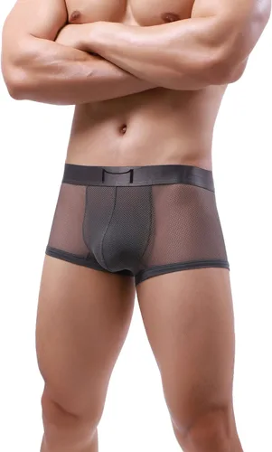 Miniatura 4 de Evankin Ropa interior sexy para hombre, calzoncillos tipo bóxer de malla transpirable