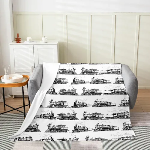 Miniatura 2 de Manta de cama para niños y niños, para todas las estaciones, manta de forro polar vintage con pintura de aviones de franela para niños y niñas