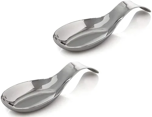 Soporte de cuchara de acero inoxidable de grado prémium con mango largo, para encimera de cocina, soporte para utensilios de cocina, soporte para