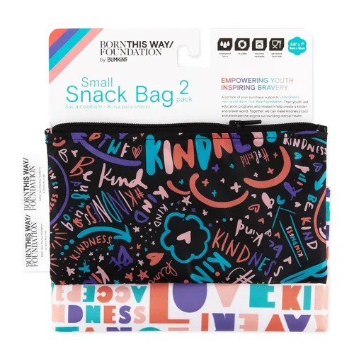 Miniatura 6 de Bumkins Bolsas de aperitivos reutilizables, para el almuerzo escolar de niños y para adultos, tela lavable, bolsa de tela impermeable