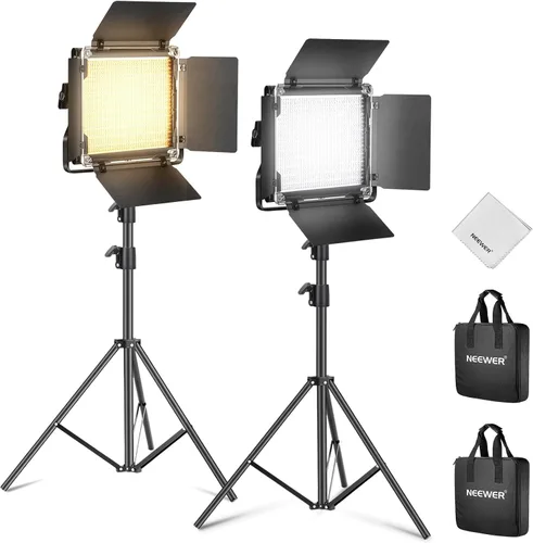Miniatura 12 de NEEWER RGB168 Panel de Luz LED RGB de Video de 18.3" con Control de Aplicación, Kit de Soporte de Trípode de 2 Paquetes, 60W/360°